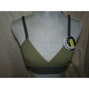 NWT Half Moon Active Mod Movement Triangle Sports Bralette M Olive 113713